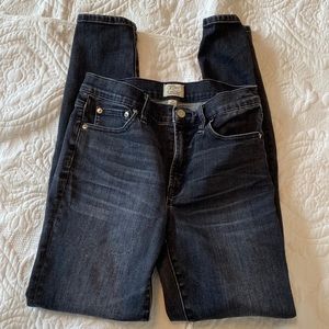 J. Crew 9" high rise toothpick jeans size 28